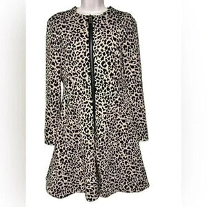 Grace Dane Lewis Leopard Print Flared Dress Coat – Size 4